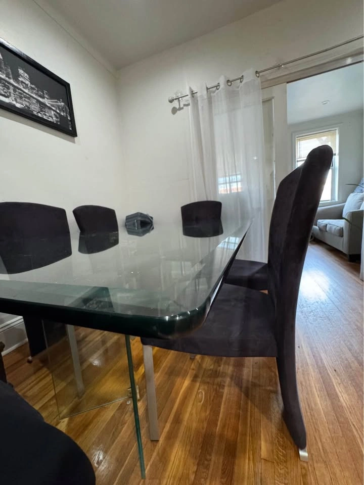 Glass Dining Table and Chair Set for Sale - photo 2