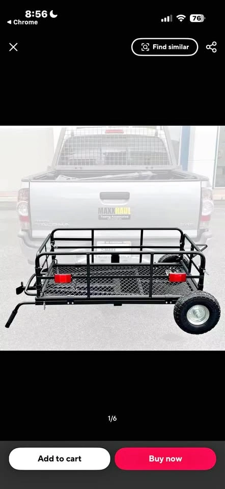 MaxxHaul Hitch Mount Cargo Carrier & Utility Cart