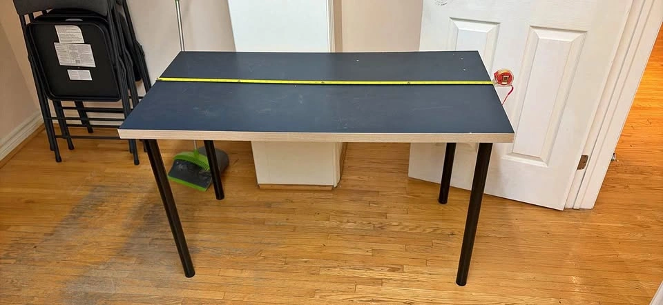 Black Computer Desk with Metal Legs