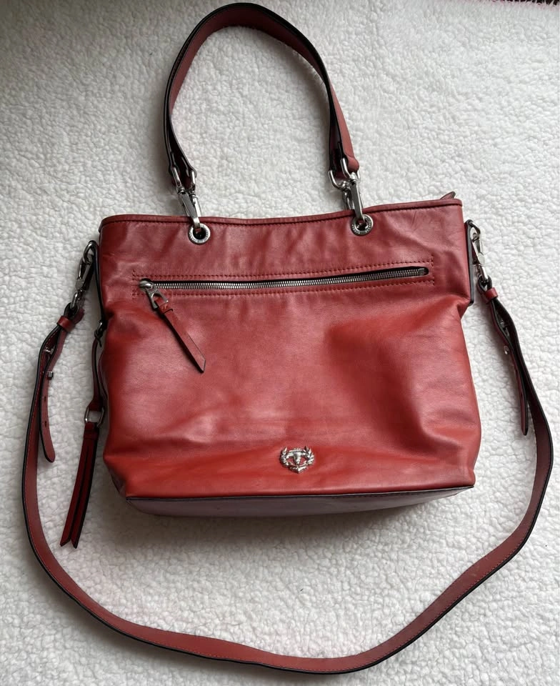 Rudsak Designer Red/Rust Leather Hobo Pandora Tote Bag - photo 2