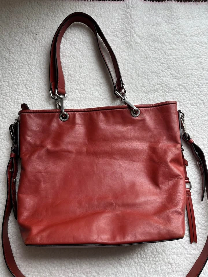 Rudsak Designer Red/Rust Leather Hobo Pandora Tote Bag - photo 4