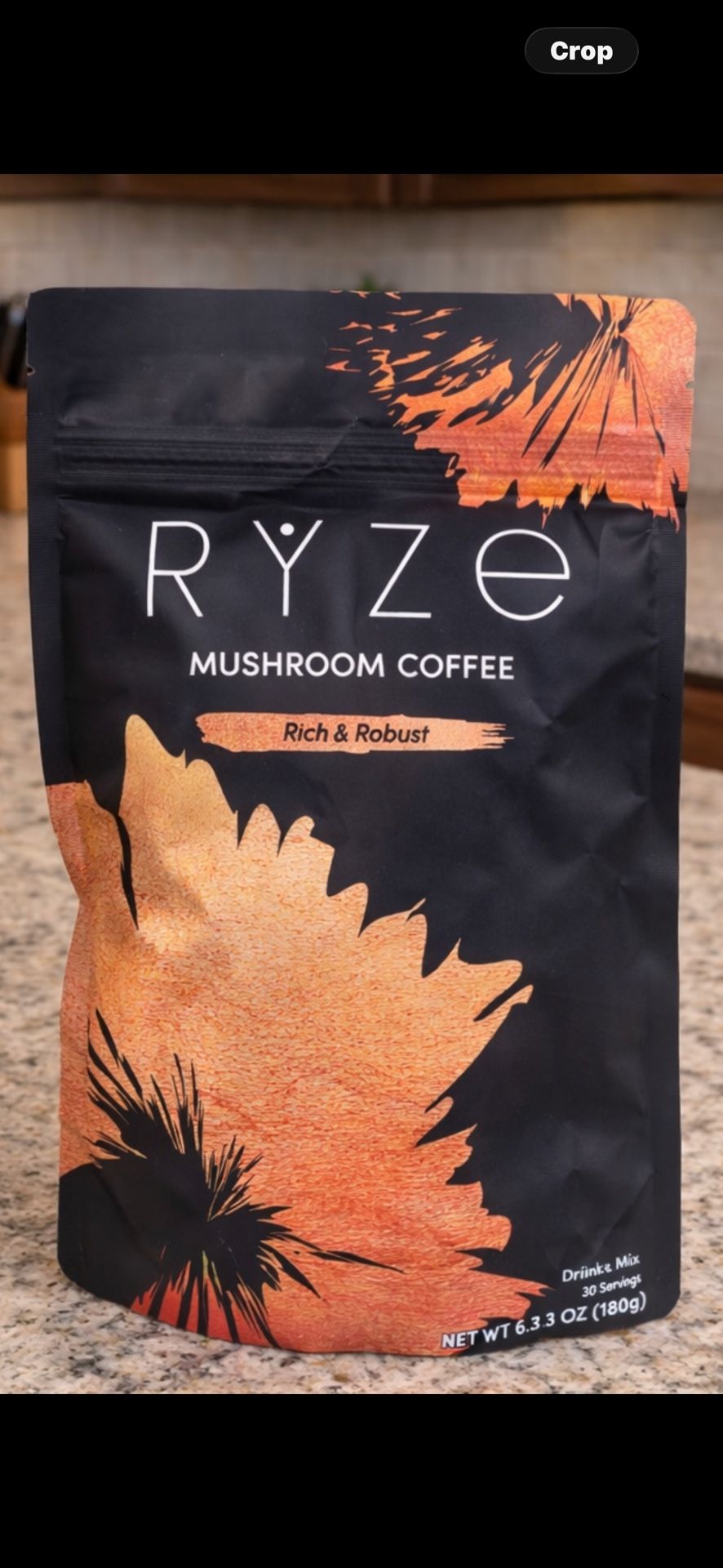 RYZE Mushroom Coffee 30 Servings Sealed Instant Coffee Blend 6.3