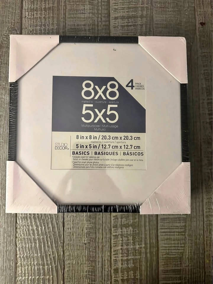 Studio Decor 8"x8" / 5"x 5" 4 Pack Frame Set