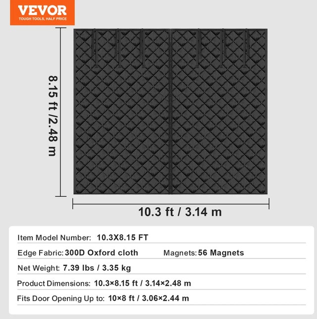 NEW Garage Door Insulation Kit 10.3x8.14FT Magnetic - photo 4