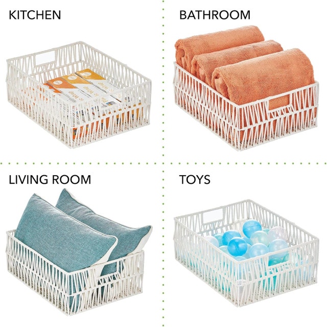 3 NEW mDesign Metal Wire Macrame Storage Baskets - photo 3
