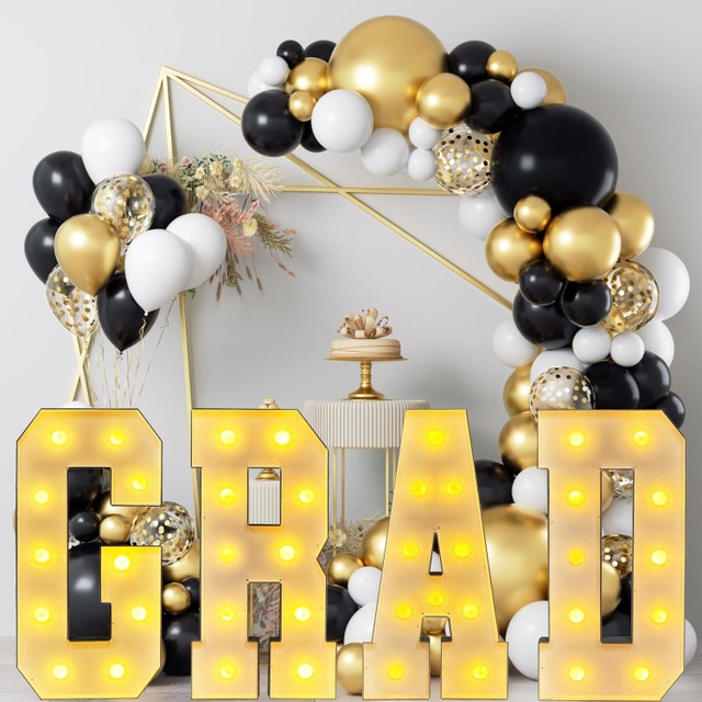 3FT Large White GRAD Marquee Light Up Letters - photo 3