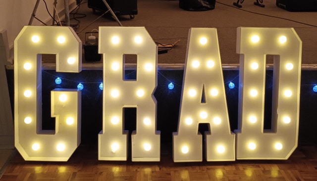 3FT Large White GRAD Marquee Light Up Letters - photo 5