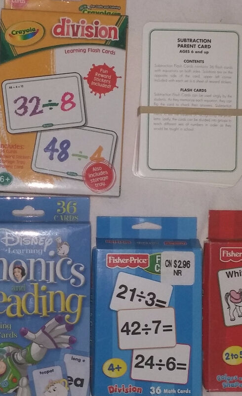 3 x 36 Learning Flash Cards Sets
