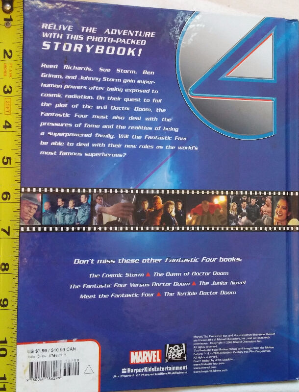 Fantastic 4 Movie Photo Storybook Hard Cover Book - photo 2