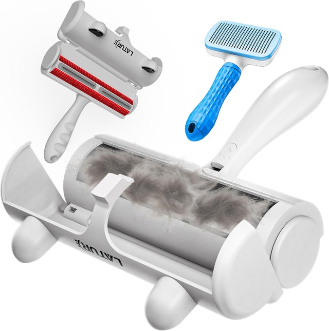 NEW Pet Hair Remover Roller & Grooming Brush (2-in-1)