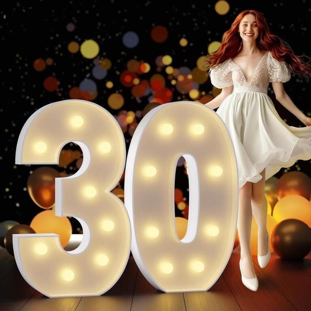 NEW 3' White LED Marquee Numbers 3 & 0