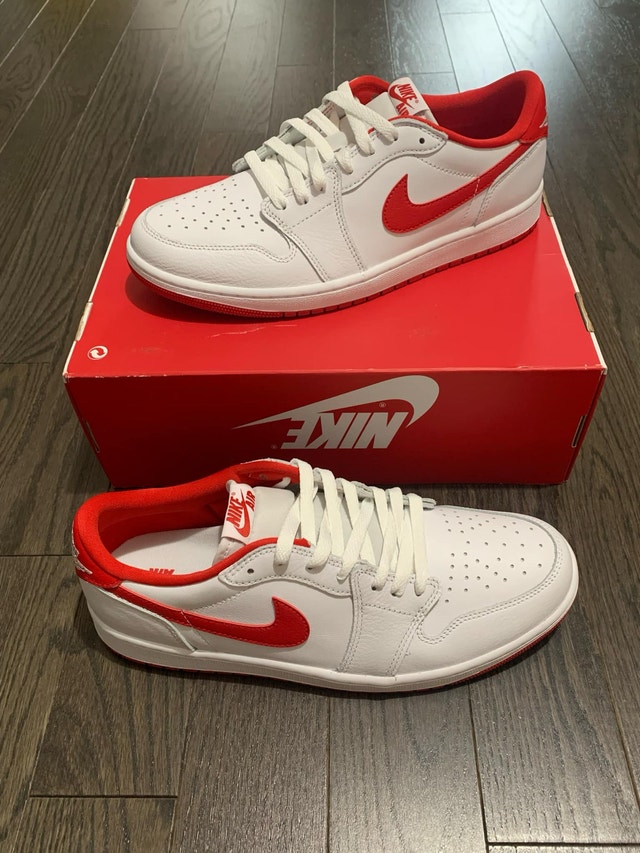 Jordan 1 Low "White/University Red"