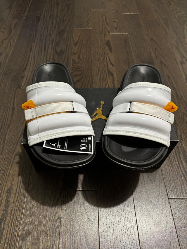 Jordan Super Play Slides "White Taxi" Size 10 Mens - photo 2