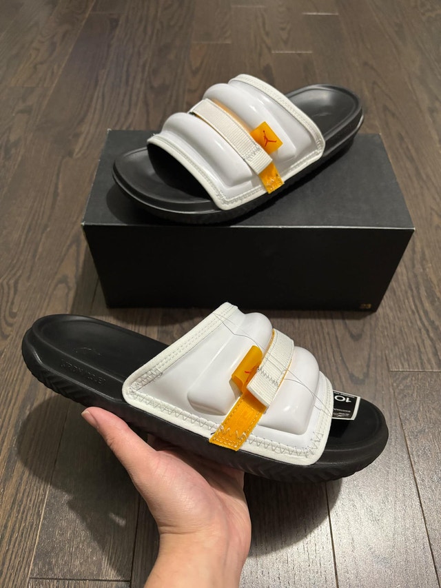 Jordan Super Play Slides "White Taxi" Size 10 Mens - photo 3