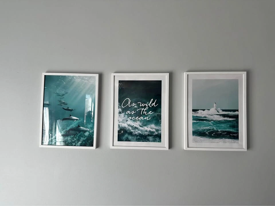 Set of 3 Fiberglass Wall Art Paintings