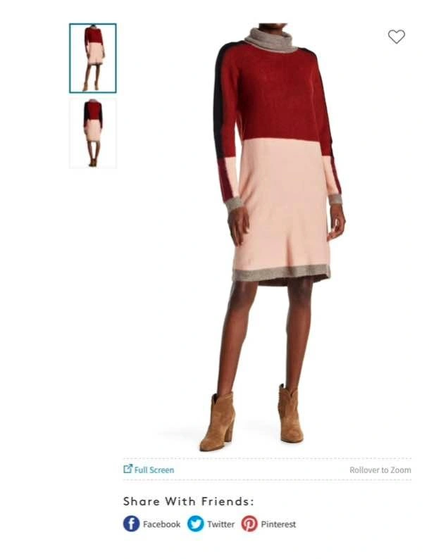 New Stitch Drop Rollover Knit Dress