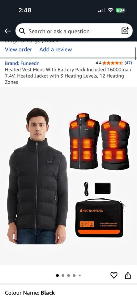 Heated vest - Large