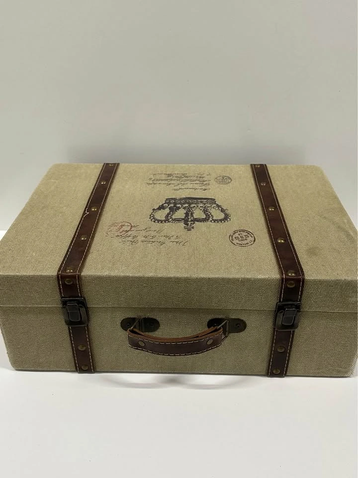 Vintage Style Decorative Storage Suitcase Box Crown Design - photo 4