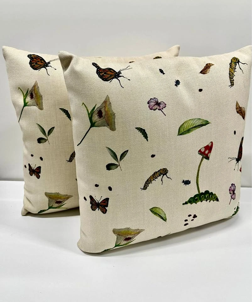Decorative Throw Pillows Set of 2 Neutral Design