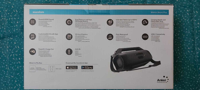 Soundcore Motion Boom Plus Bluetooth speaker in box - photo 3