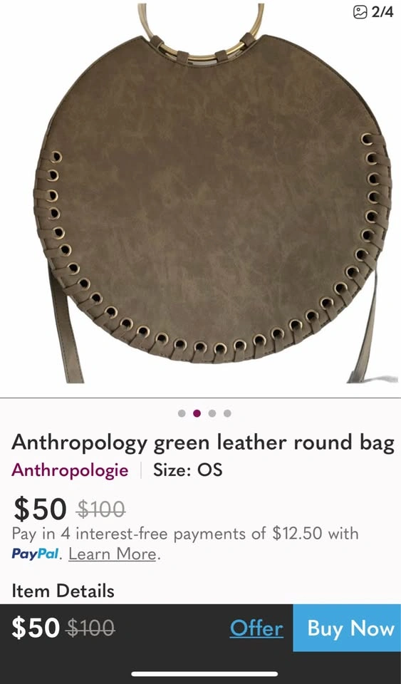 Anthropologie Round Stylish Bag Tote - photo 5