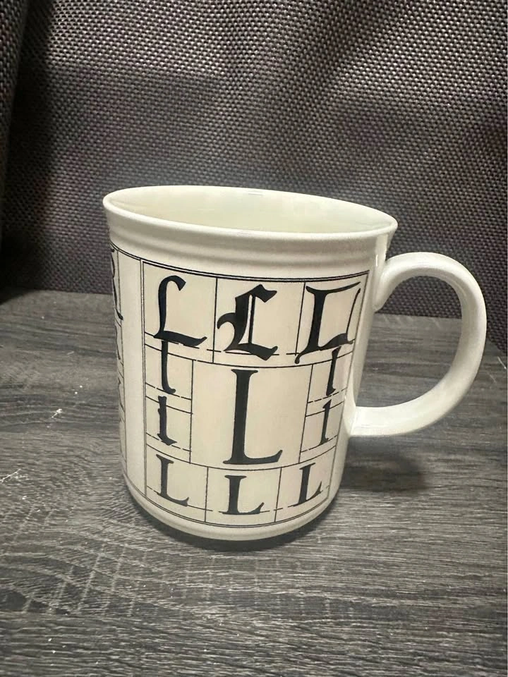New Calligraphy Letter Ceramic Mugs - Each $10