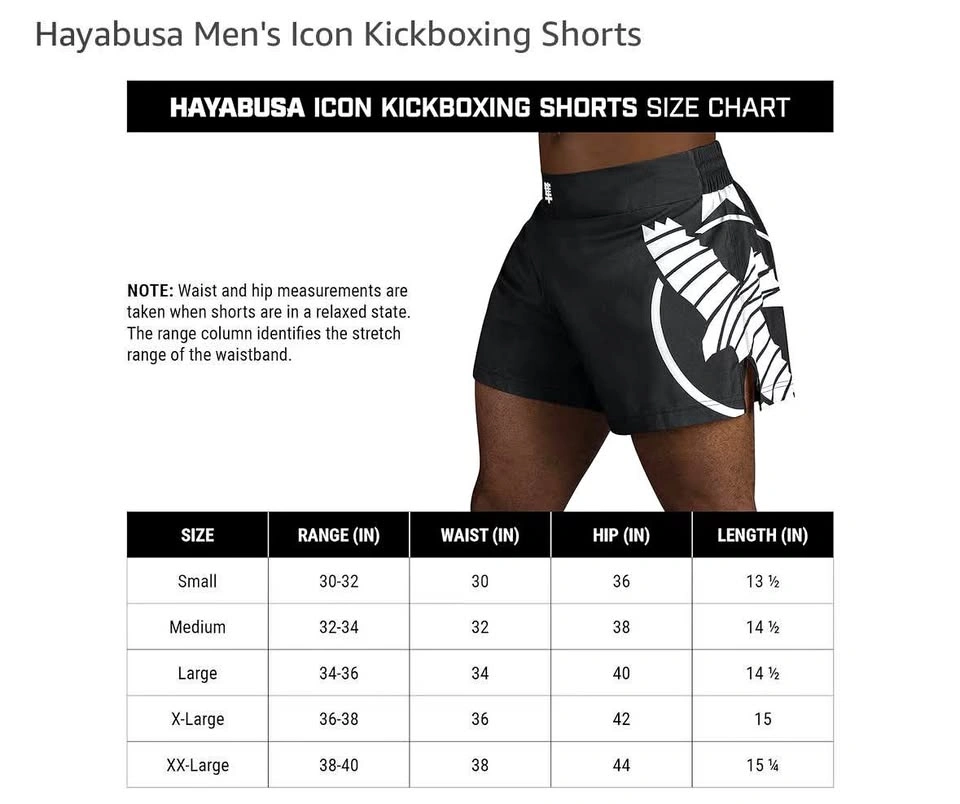 Hayabusa Icon Kickboxing Shorts - Brand New