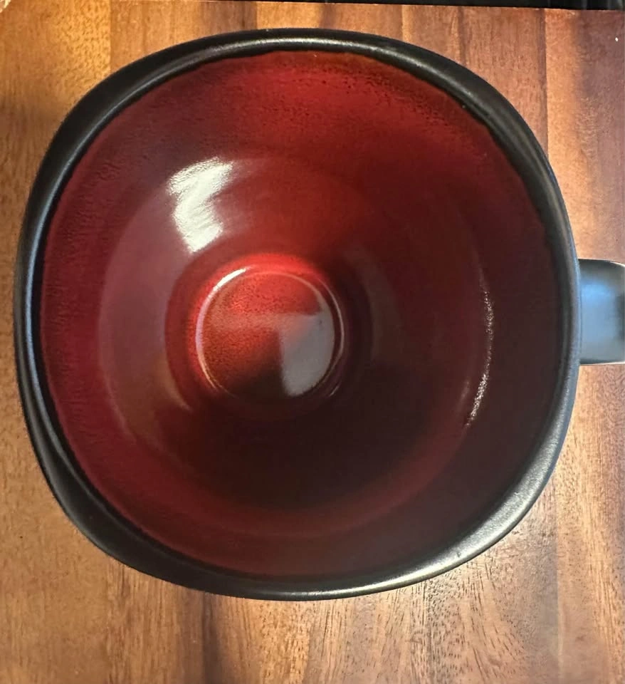 Elite Gibson 4 Coffee Mugs - Black/Burgundy Ceramic - photo 4