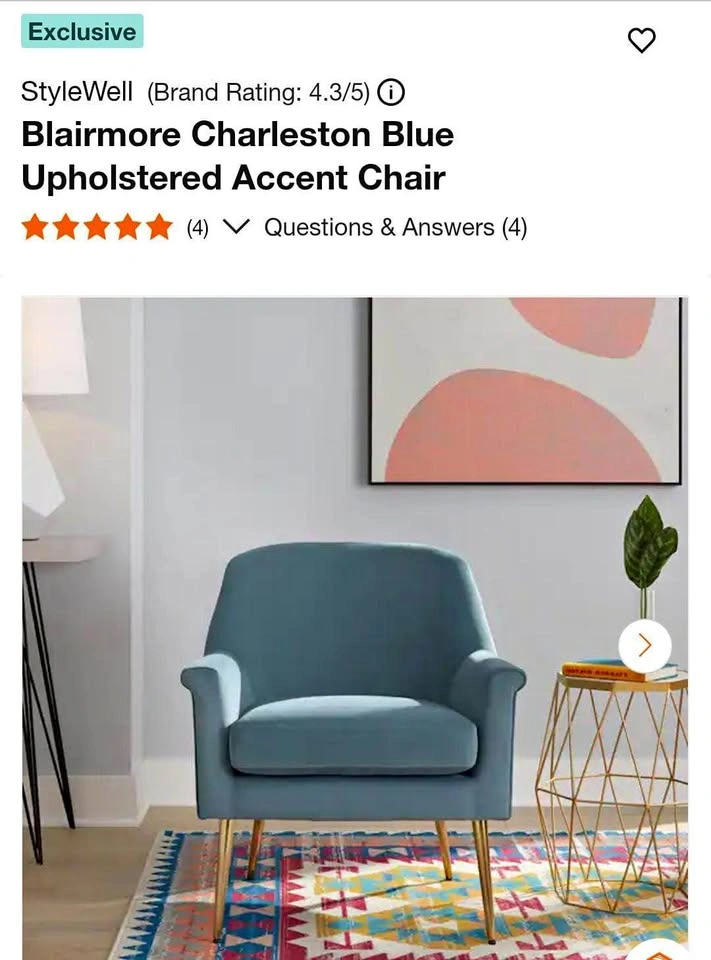 Brand New Charleston Bleu Chair in Box