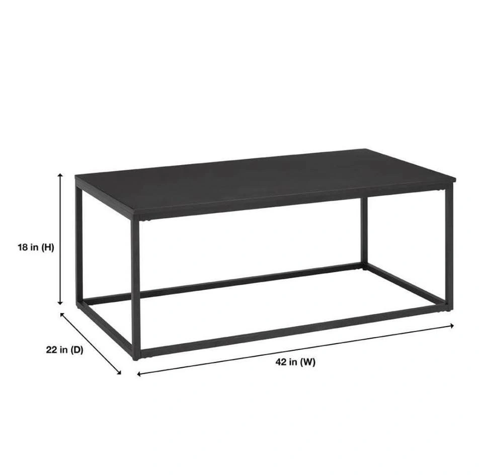 Brand New Black Wood Top Coffee Table - Sealed Box - photo 3