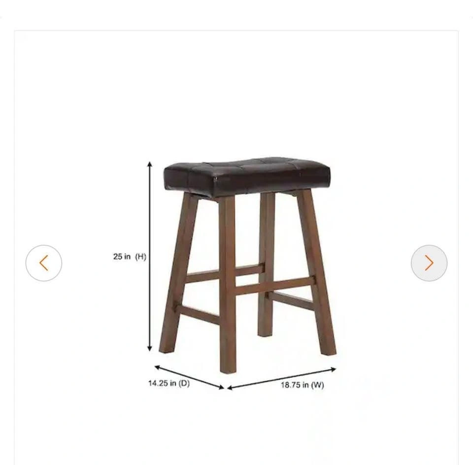 StyleWell Backless Saddle Seat Counter Stools (Set of 2) - photo 2