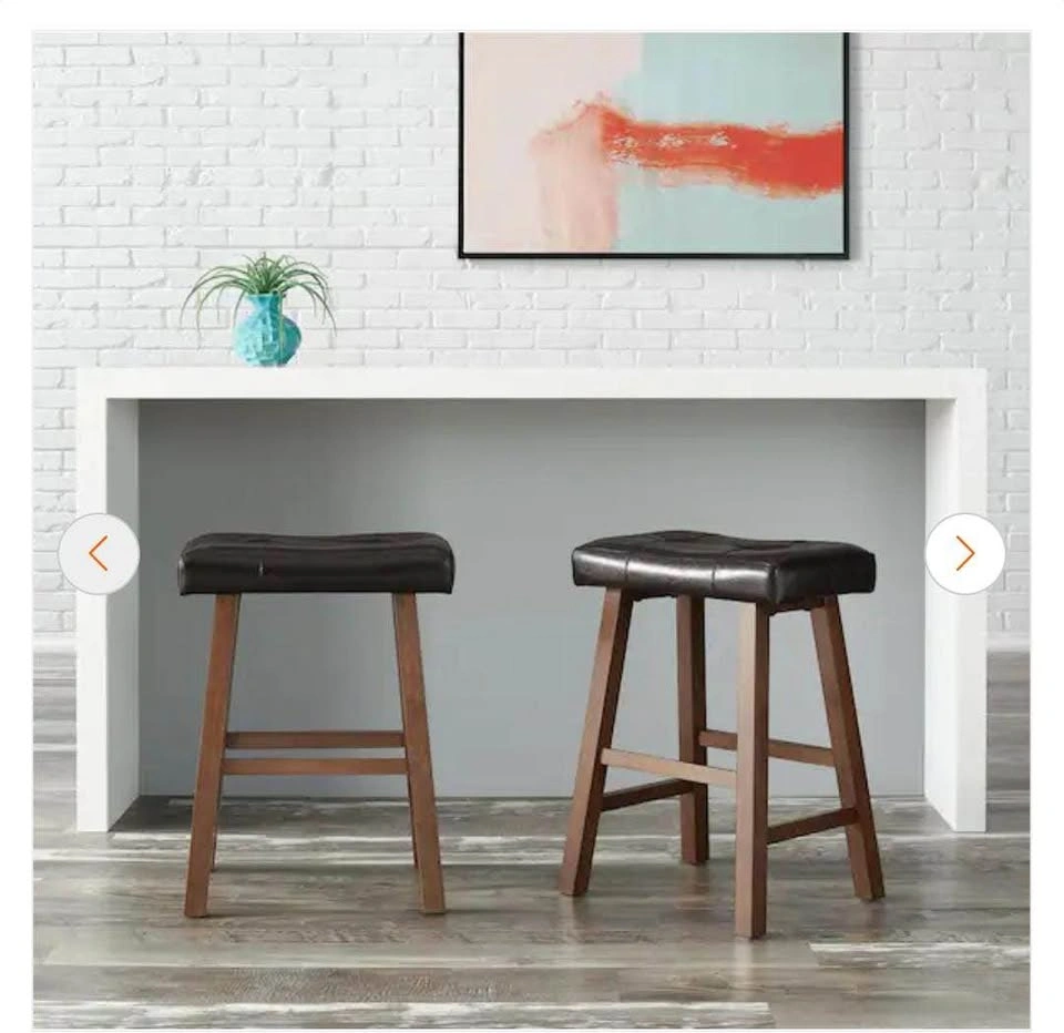 StyleWell Backless Saddle Seat Counter Stools (Set of 2) - photo 3