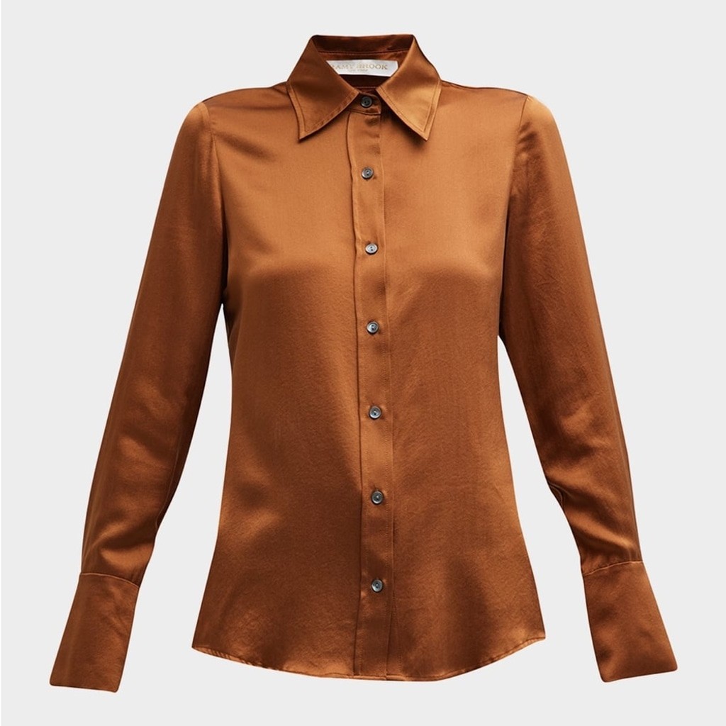 Ramy Brook Victoria Stretch Silk Satin Blouse NWT - Small - photo 2