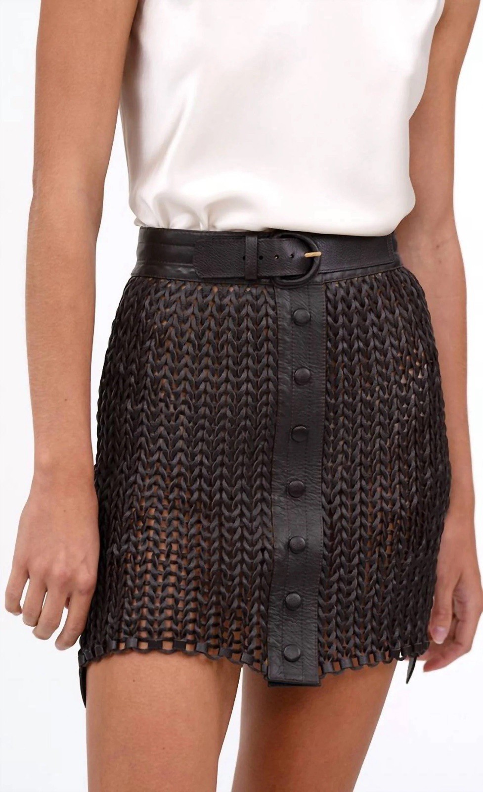 NEW Nonchalant Label kaiden mini skirt in chocolate small NWT