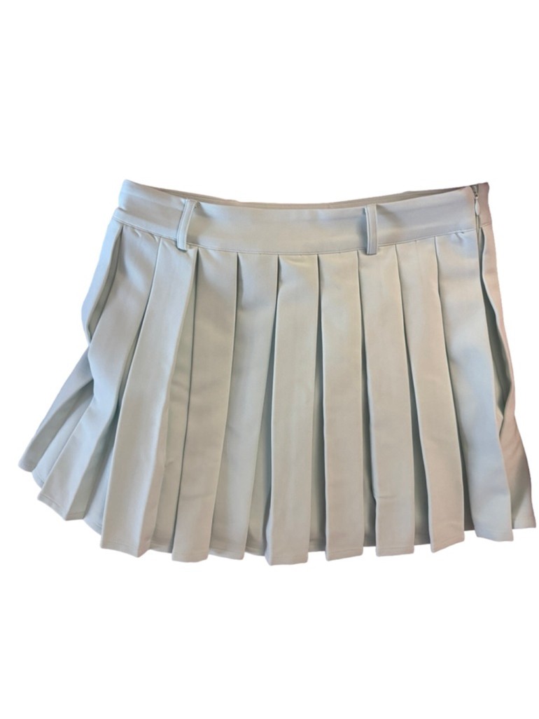 meshki mura Pleated Mini Skirt - Ice Blue small NWT - photo 5