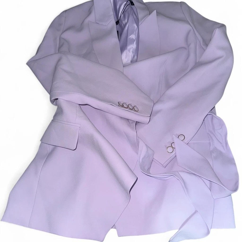 BCBGMAXAZRIA Tie Waist Blazer - Lavender, Size M (NWT) - photo 3
