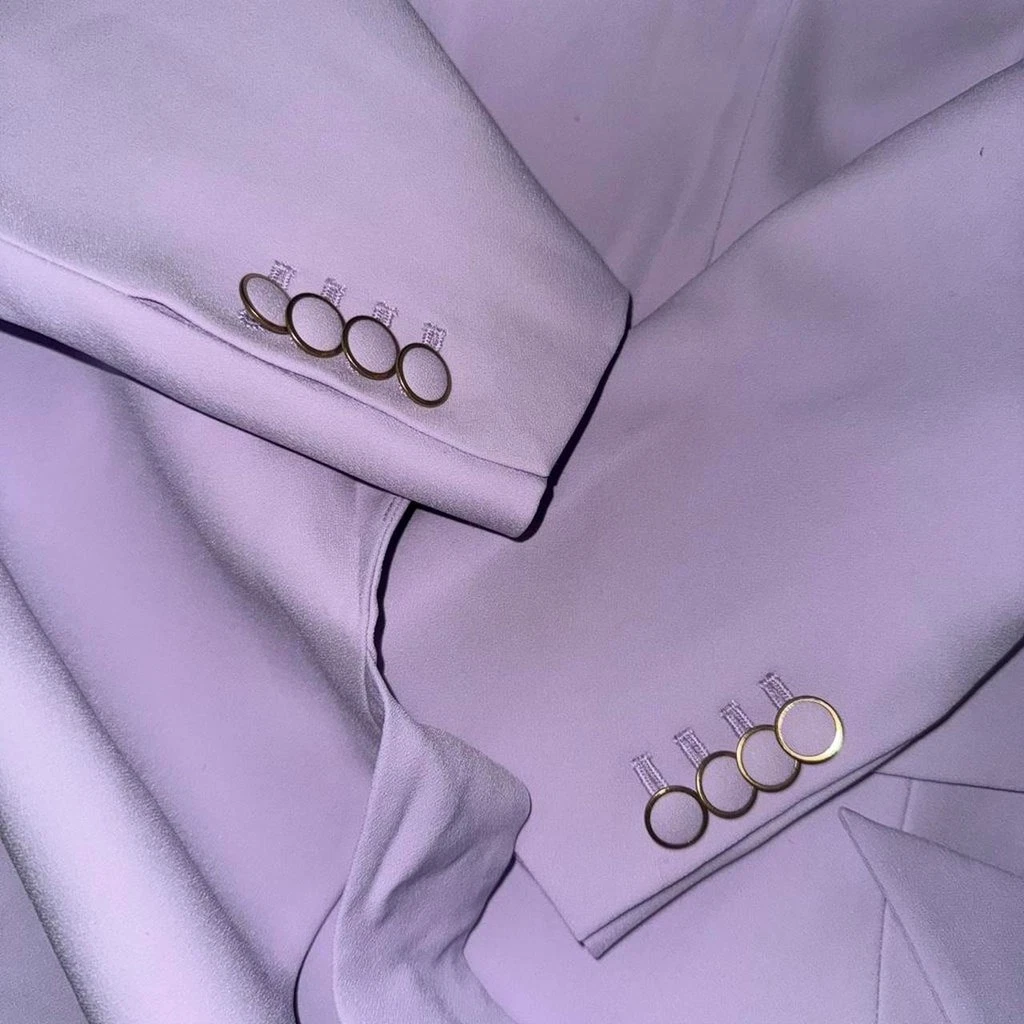 BCBGMAXAZRIA Tie Waist Blazer - Lavender, Size M (NWT) - photo 4
