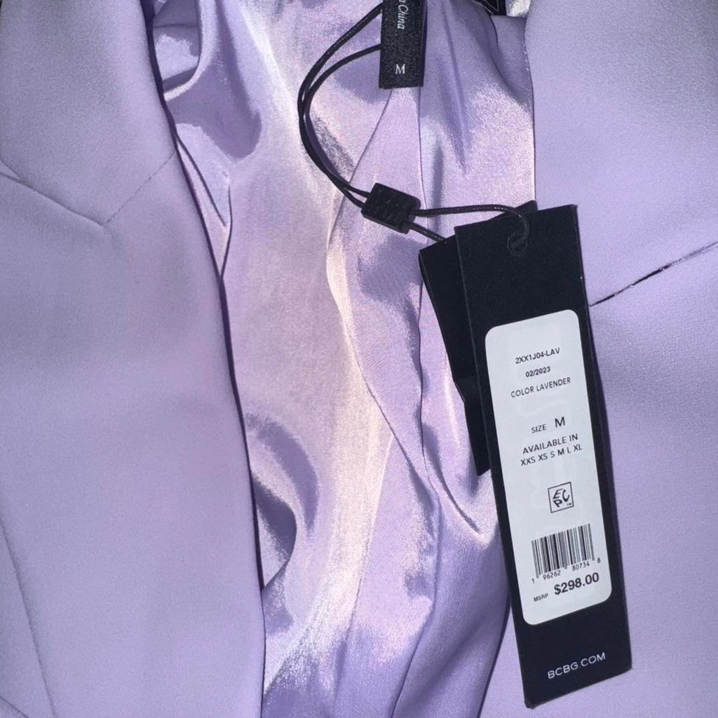 BCBGMAXAZRIA Tie Waist Blazer - Lavender, Size M (NWT) - photo 5