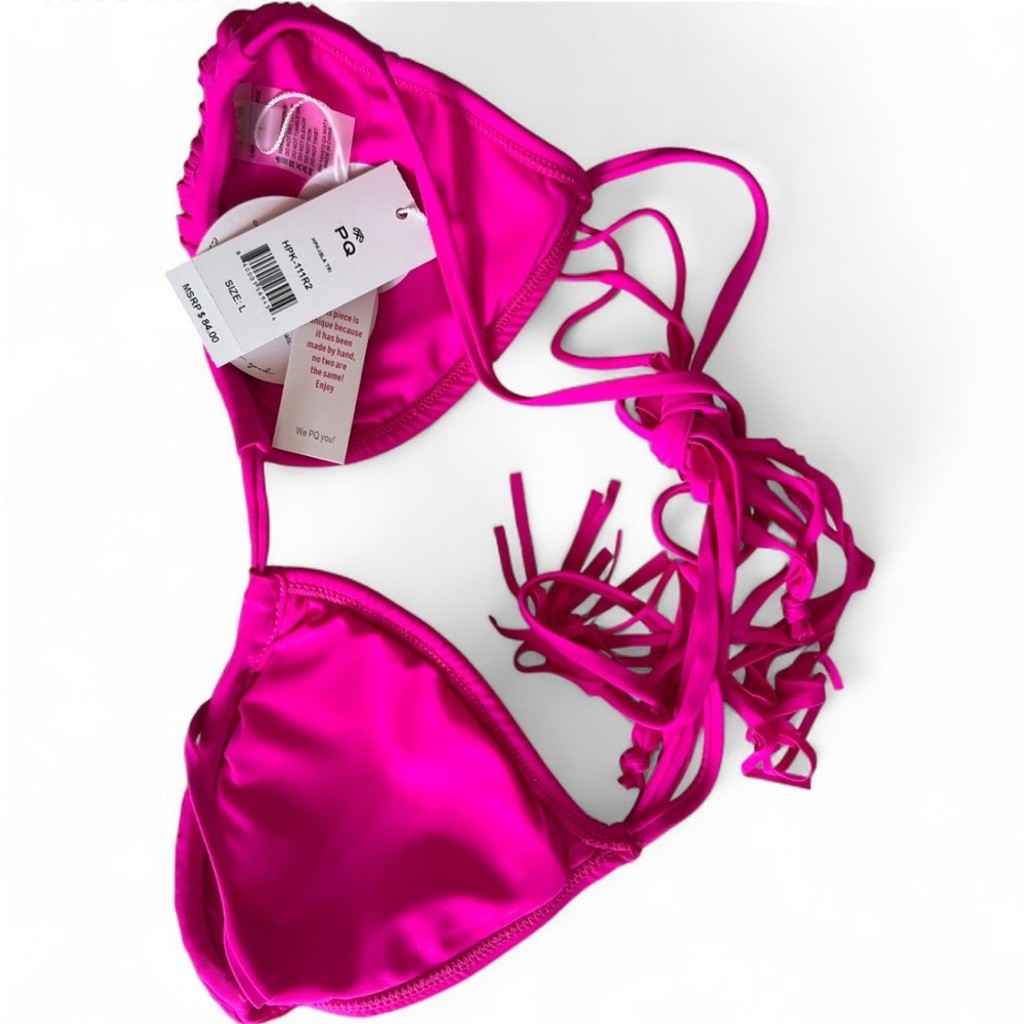 PQ Swim Isla Hot Pink Bikini Top NWT L - photo 4