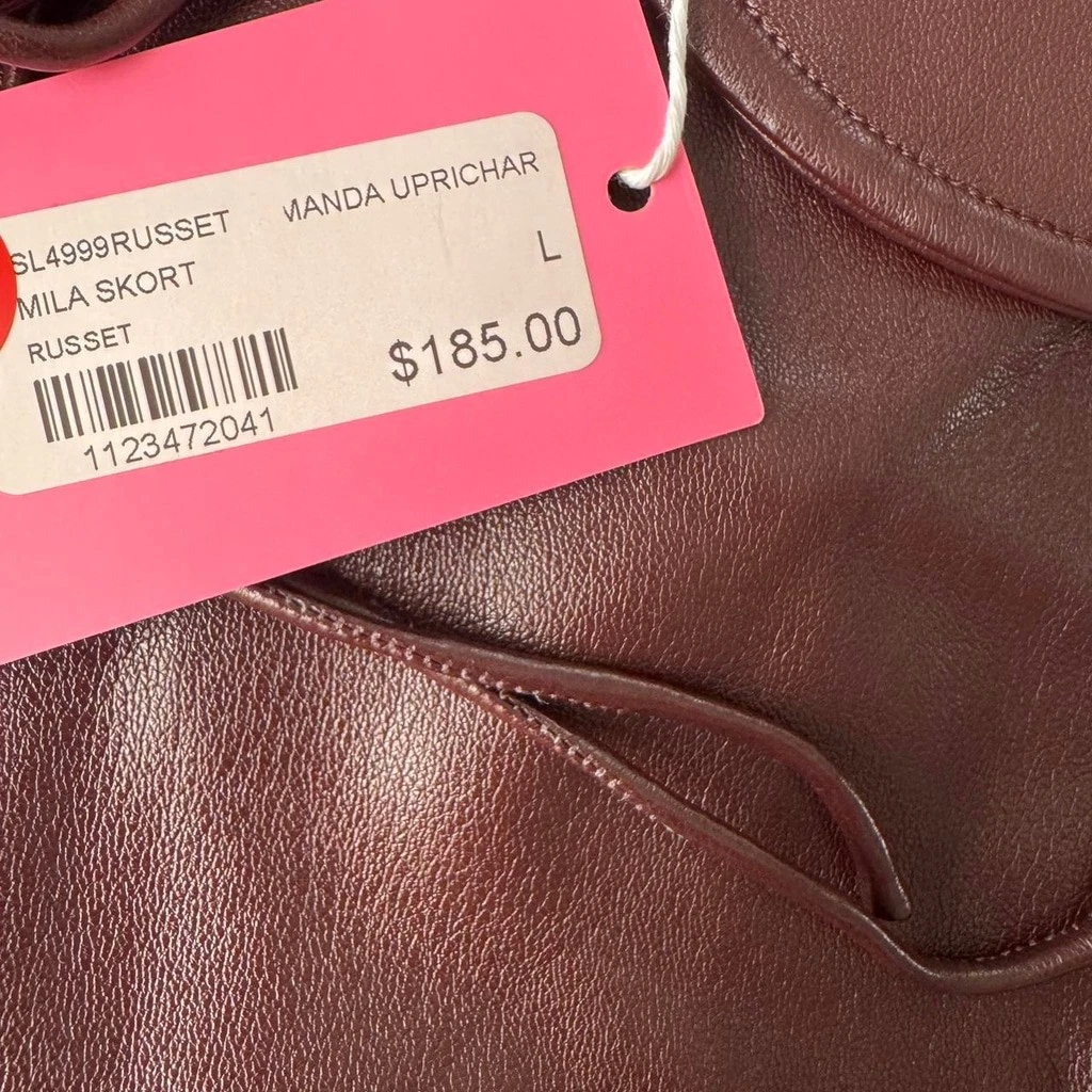 Mila Skort in Russet Amanda Uprichard Size L NWT - photo 4