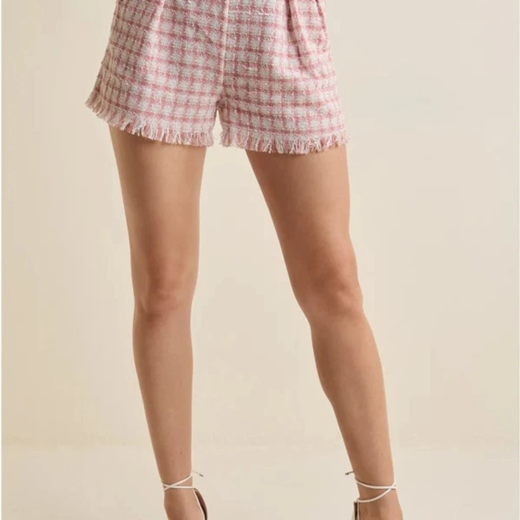 VENUS Frayed-Hem Tweed Shorts - photo 2