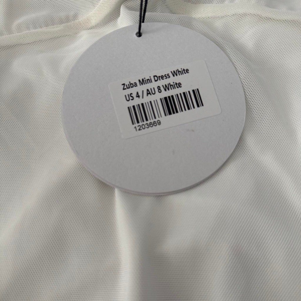 Princess Polly Zuba Mini Dress White Size 4 NWT - photo 3