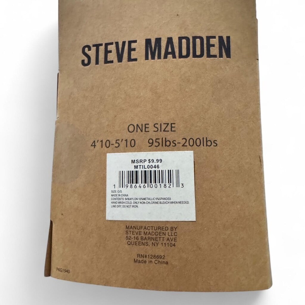 Steve Madden OPEN WORK LUREX TIGHTS BLACK