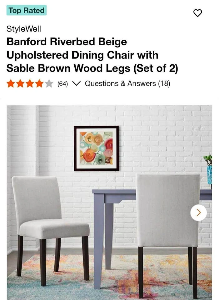Brand New Dining Chairs in Box (Set of 2)