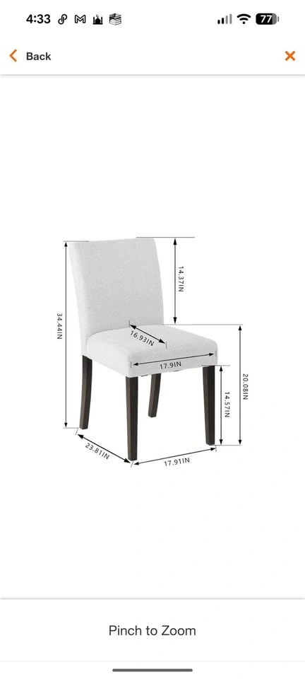 Brand New Dining Chairs in Box (Set of 2) - photo 3