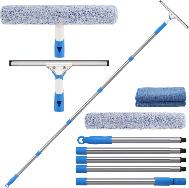 NEW 15' Window Cleaning Kit w Extension Poles