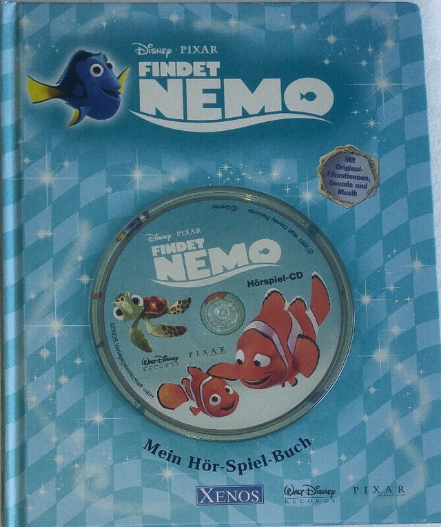 Disney Finding Nemo - German Hard Cover Book with CD