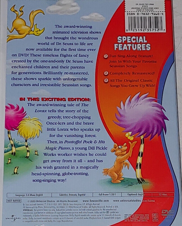 Dr. Seuss The Lorax DVD - photo 2