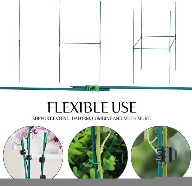 40 Pcs Plant Support Stakes & Vine Clips + Twist Ties - photo 3