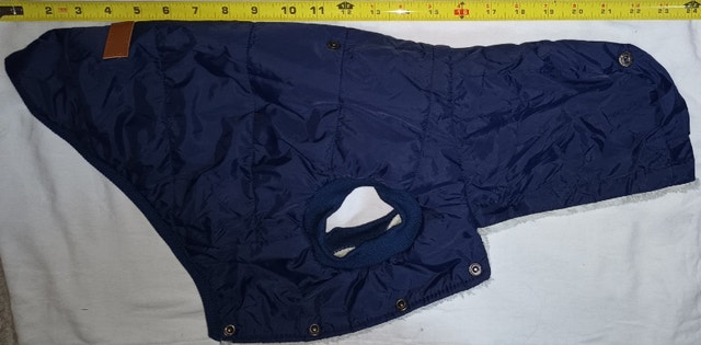 NEW Large Blue Fleece Lined Dog Hoodie Winter Coat - photo 5